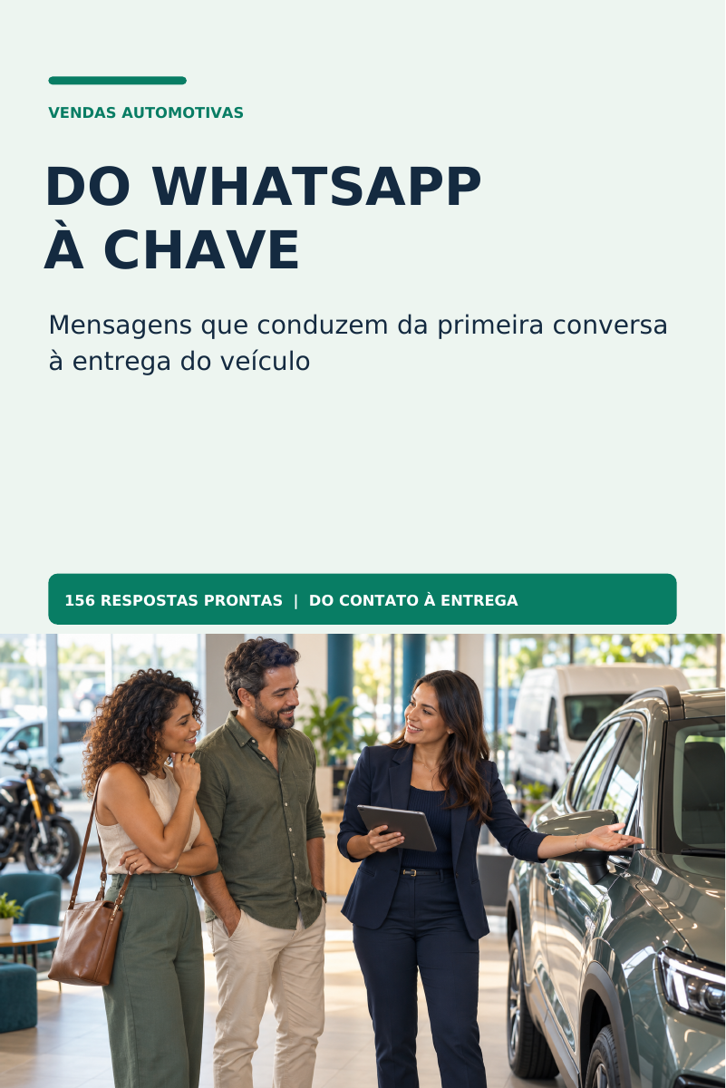 Capa do e-book Do WhatsApp à Chave: mensagens que conduzem da primeira conversa à entrega do veículo